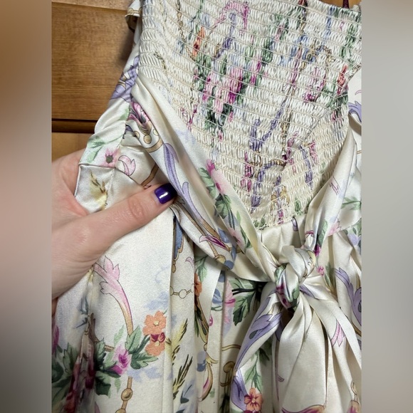 RARE GORGEOUS Y2K Vintage BETSEY JOHNSON silk cream floral dress size 6 HTF - Picture 12 of 12